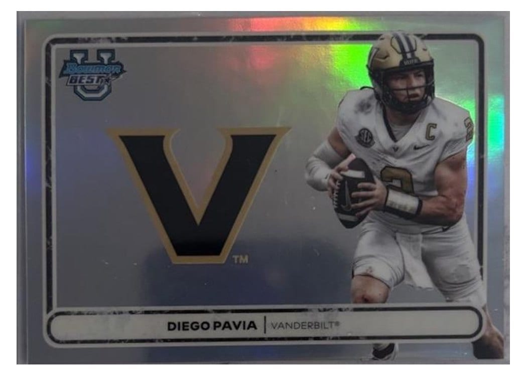2025 Bowman University Best Campus Crests Refractor Diego Pavia #CC-16 card