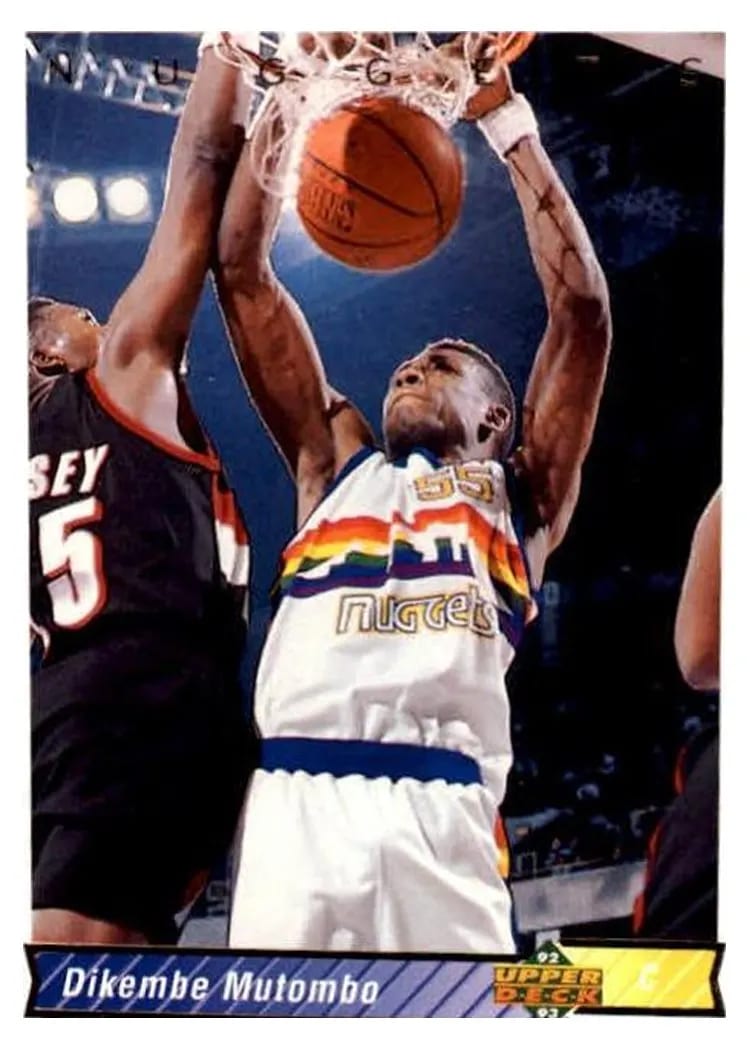 1992 Upper Deck Dikembe Mutombo #255 card