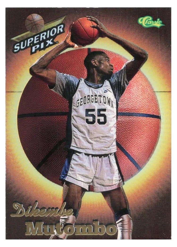 1995 Classic Superior Pix Chrome Dikembe Mutombo #27 card