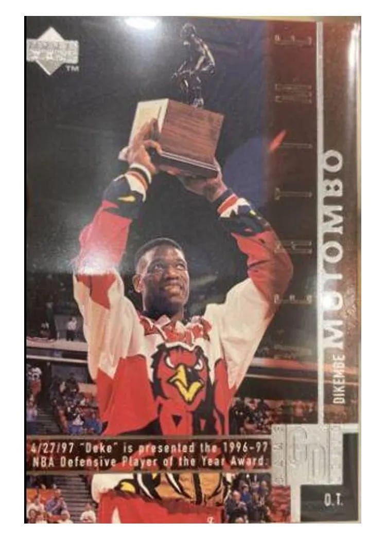 1997 Upper Deck Dikembe Mutombo #4 card