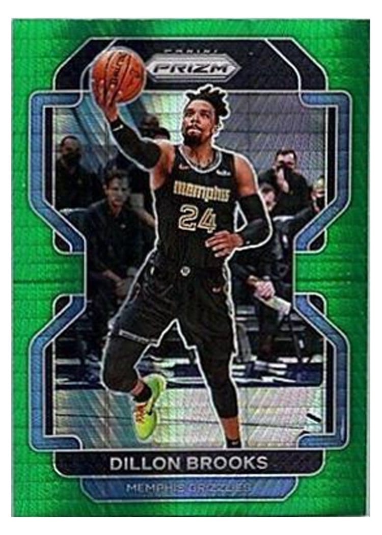 2021-22 Panini Prizm Base Set Dillon Brooks Green Hyper Prizm #202 card