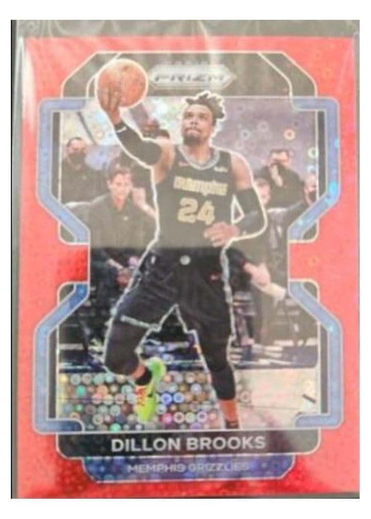 2021-22 Panini Prizm Base Set Dillon Brooks Fast Break Red Prizm #202 card