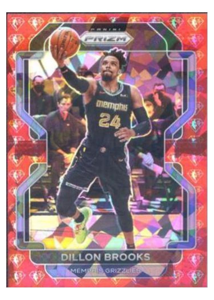 2021-22 Panini Prizm Base Set Dillon Brooks Red Prizm #202 card