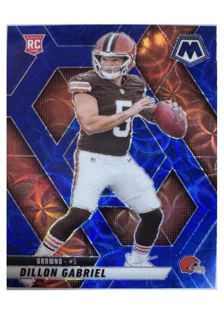 2025 Panini Mosaic Base Set Dillon Gabriel Blue Sparkle #332 card