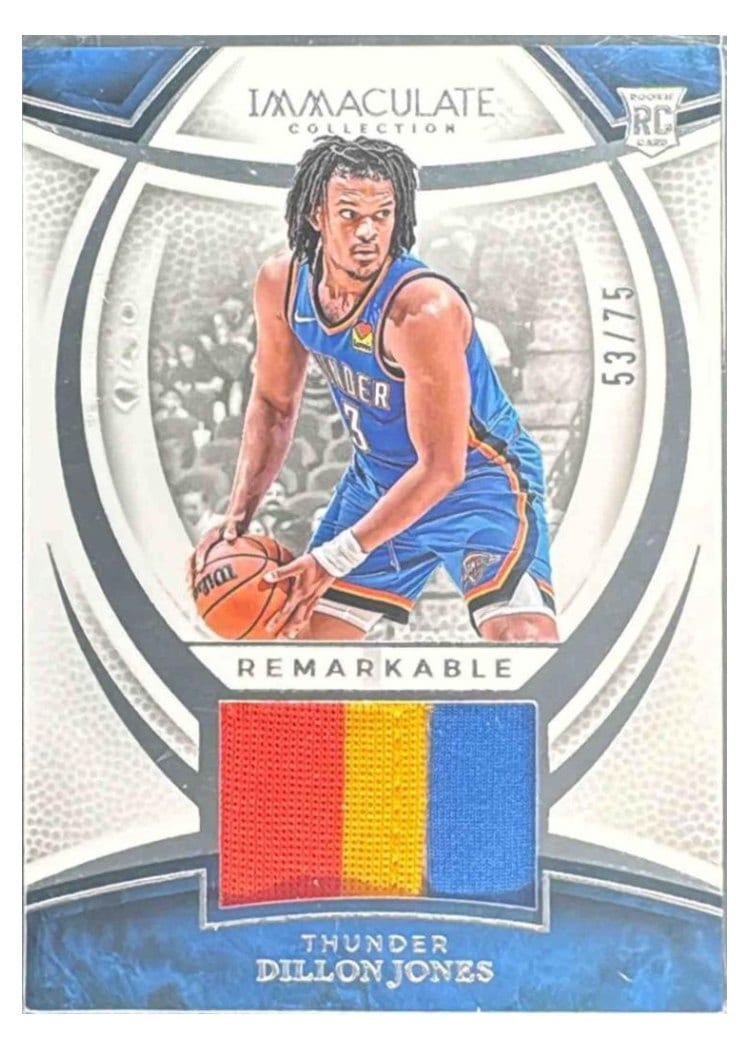 2024-25 Panini Immaculate Collection Remarkable Rookie Jerseys Set Dillon Jones #25 card