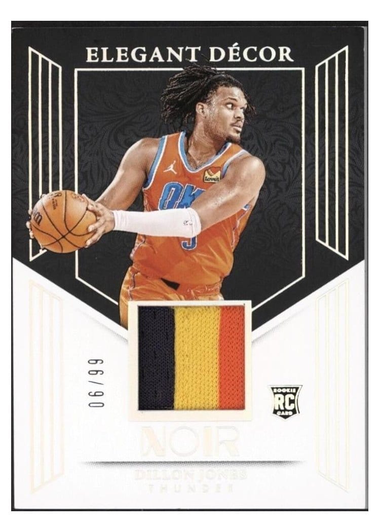 2024-25 Panini Noir Elegant Décor Rookie Jerseys Set Dillon Jones #25 card