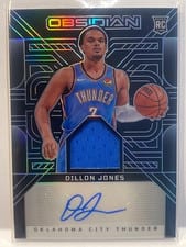2024-25 Panini Obsidian Rookie Jersey Ink Dillon Jones #RJI-DIL card