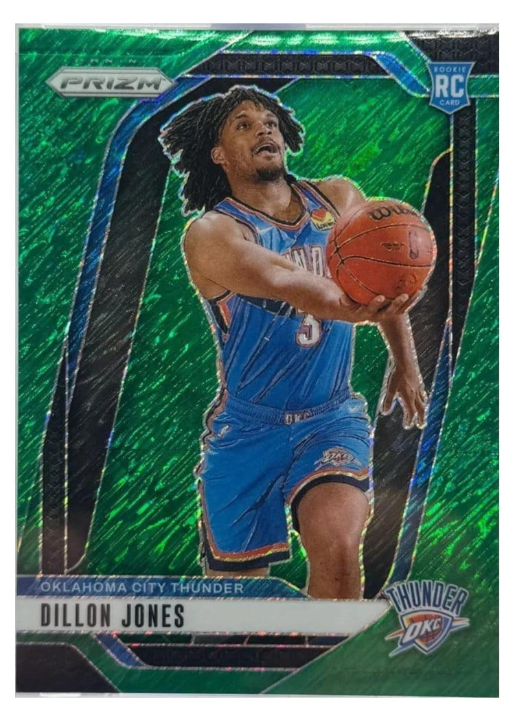 2024-25 Panini Prizm Base Set Dillon Jones Green Shimmer FOTL #240 card