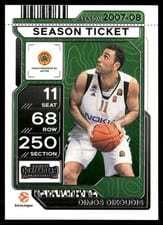 2025-26 Panini Contenders EuroLeague Base Season Ticket Dimos Dikoudis #59 card