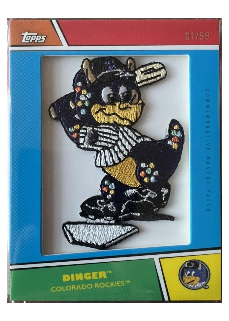 2021 Topps Opening Day Mascot Patches Dinger #MPR-D card