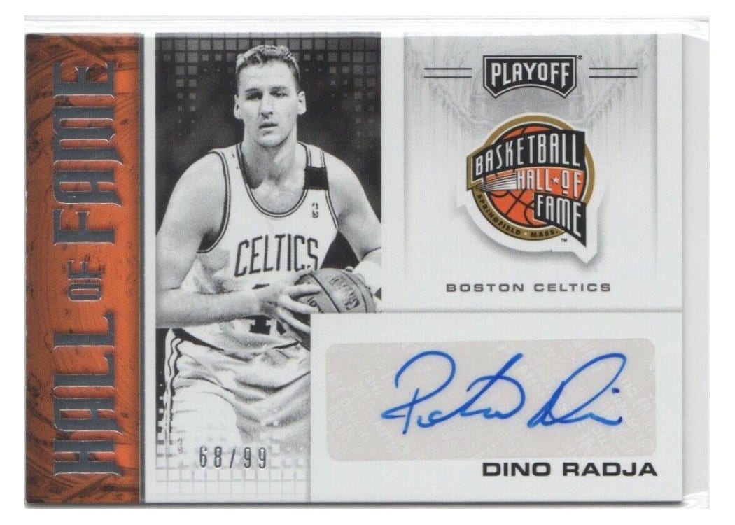 2020-21 Panini Chronicles Hall of Fame Autographs Dino Radja #HOF-DRA card