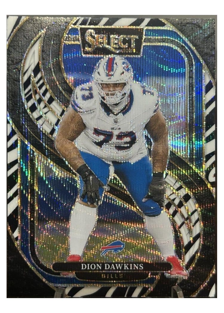 2024 Panini Select Base Set Dion Dawkins Zebra Prizm #152 card