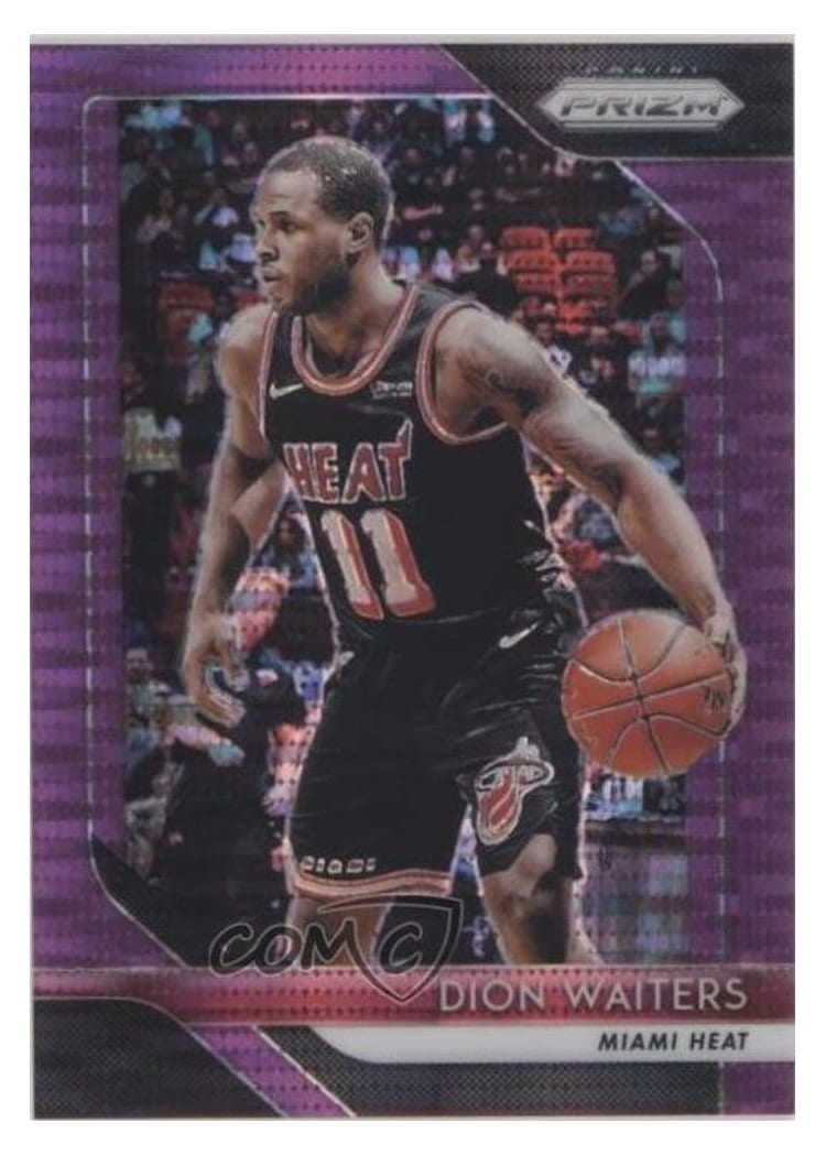 2018-19 Panini Prizm Base Set Dion Waiters Purple Pulsar Prizm #166 card