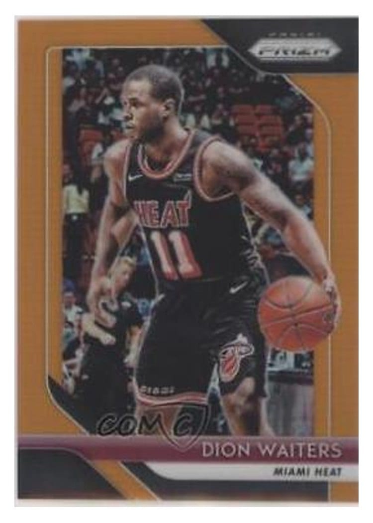 2018-19 Panini Prizm Base Set Dion Waiters Orange Prizm #166 card