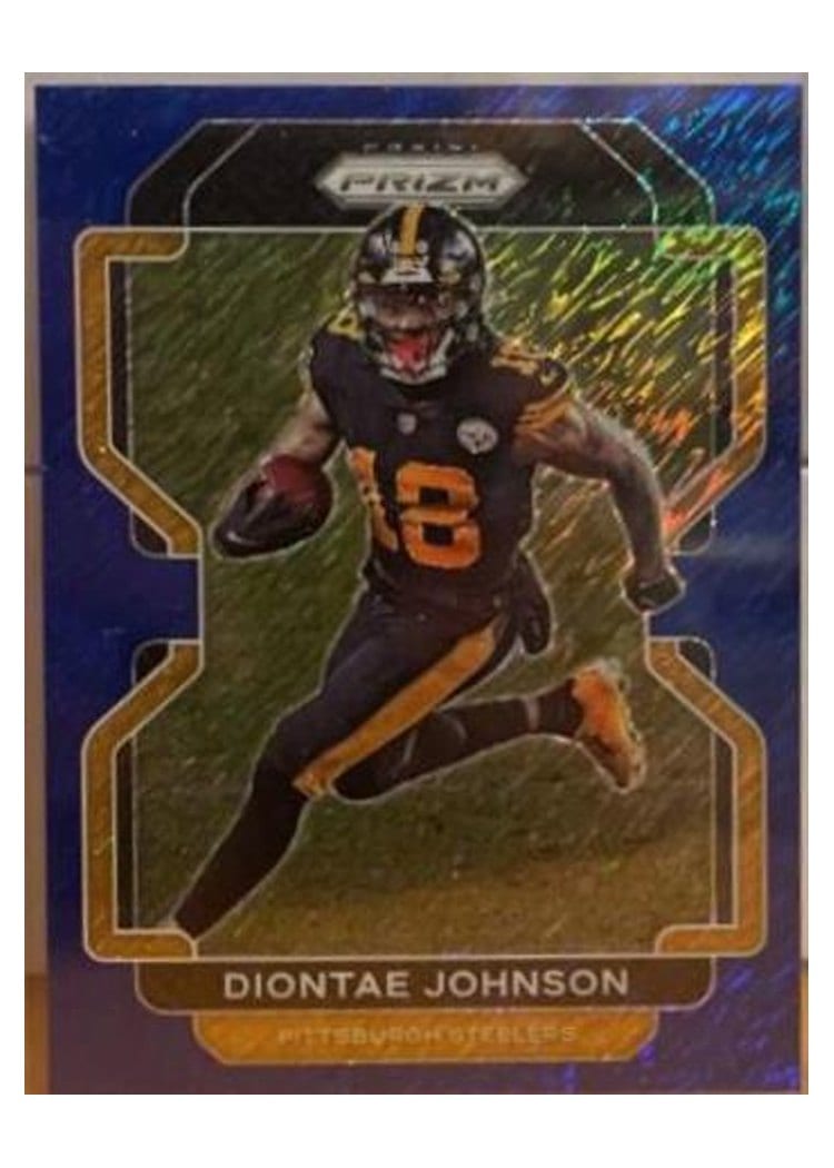 2021 Panini Prizm Base Set Diontae Johnson Blue Shimmer #250 card