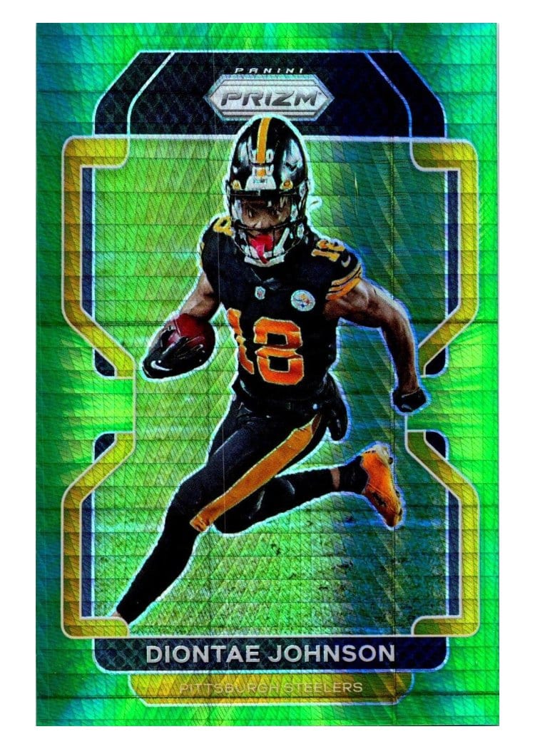 2021 Panini Prizm Base Set Diontae Johnson Green Prizm #250 card