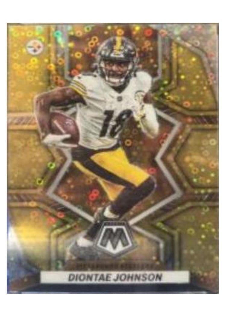 2022 Panini Mosaic Base Set Diontae Johnson No Huddle Gold #165 card