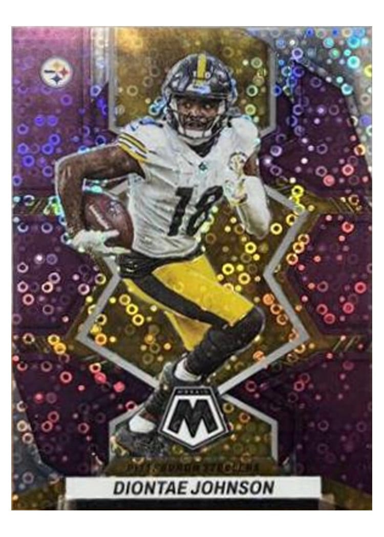 2022 Panini Mosaic Base Set Diontae Johnson No Huddle Purple #165 card