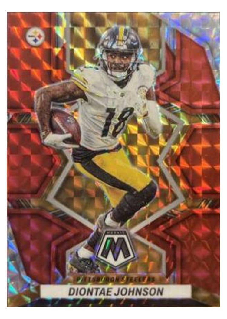 2022 Panini Mosaic Base Set Diontae Johnson Red #165 card