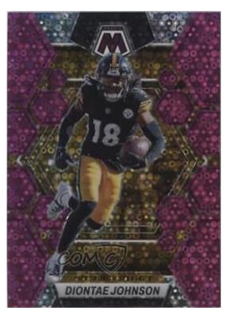 2023 Panini Mosaic Base Set Diontae Johnson No Huddle Pink #204 card