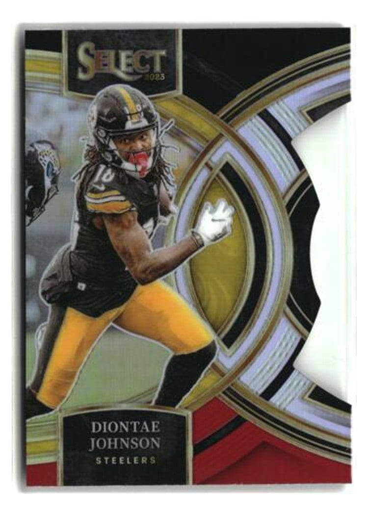 2023 Panini Select Base Set Diontae Johnson Black Red Prizm Die-Cut #124 card