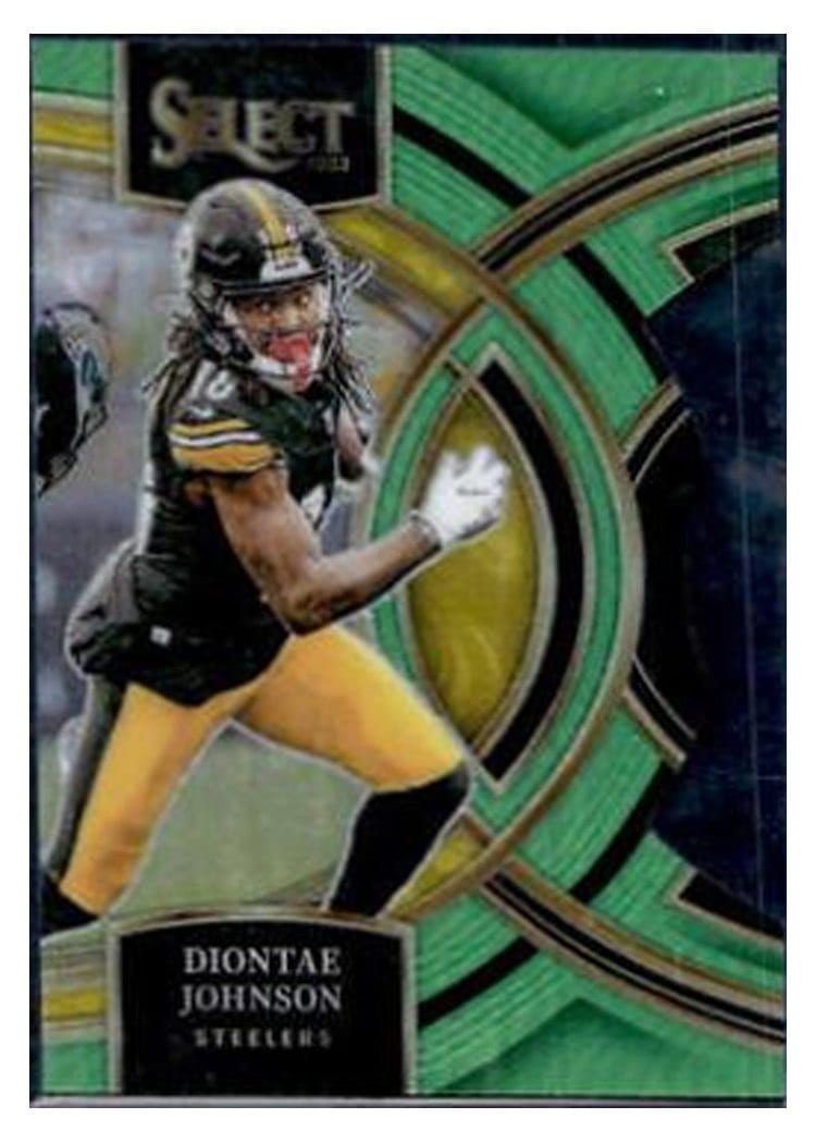2023 Panini Select Base Set Diontae Johnson Neon Green Prizm #124 card