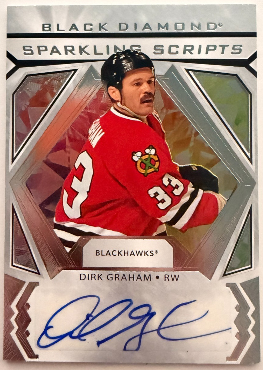 2020-21 Upper Deck Black Diamond Sparkling Scripts Dirk Graham #SC-DG card