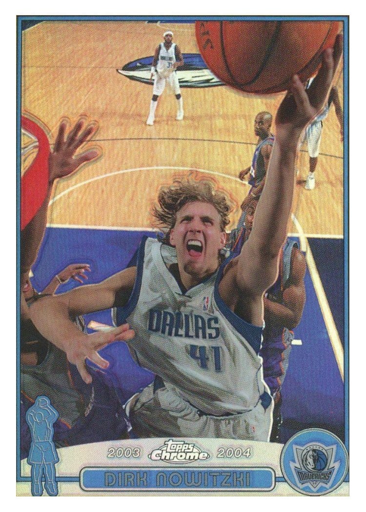 2003 Topps Chrome Dirk Nowitzki Gold Refractor #41 card