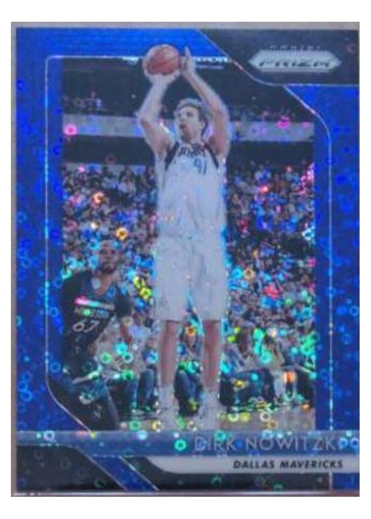 2018-19 Panini Prizm Base Set Dirk Nowitzki Fast Break Prizm Blue #2 card