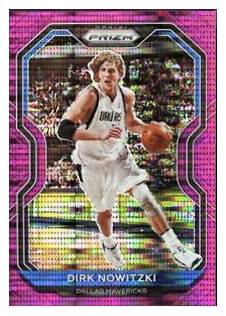 2020-21 Panini Prizm Base Set Dirk Nowitzki Purple Pulsar Prizm #180 card
