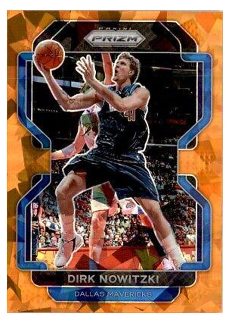 2021-22 Panini Prizm Base Set Dirk Nowitzki Orange Wave #289 card
