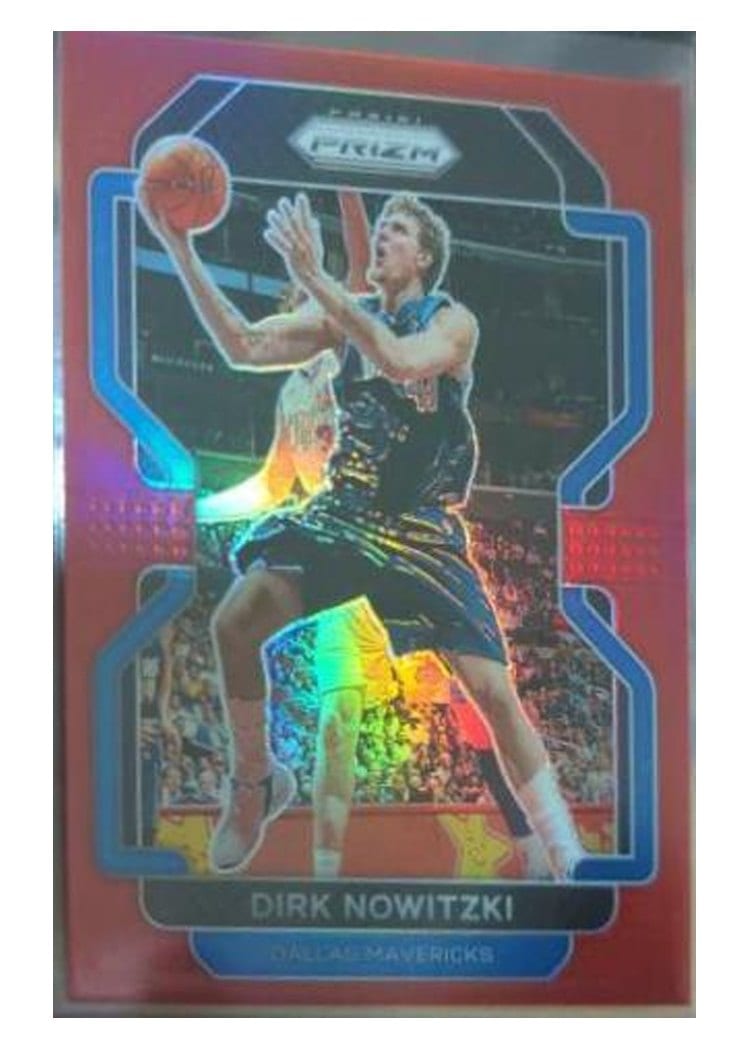 2021-22 Panini Prizm Base Set Dirk Nowitzki Red Prizm #289 card