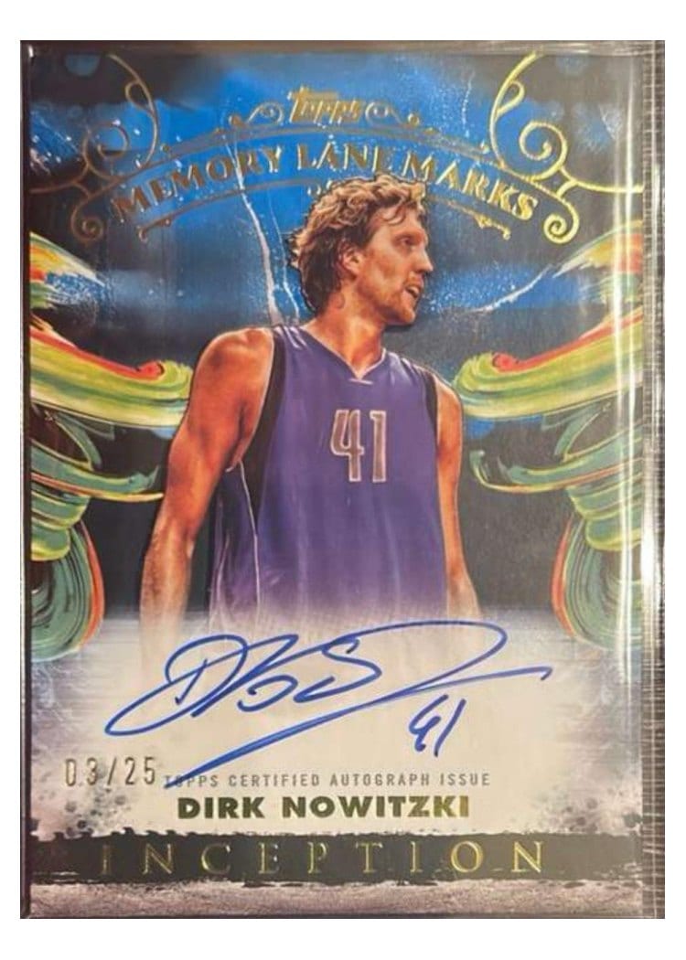 2024-25 Topps Inception Memory Lane Marks Dirk Nowitzki #MLM-DN