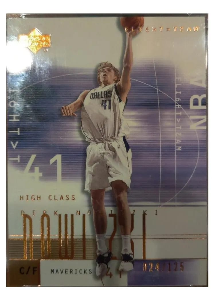 Dirk Nowitzki Copper 2001 Upper Deck Flight Team card