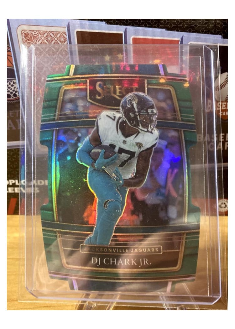 2021 Panini Select Base Set DJ Chark Jr Green Die Cut #17 card
