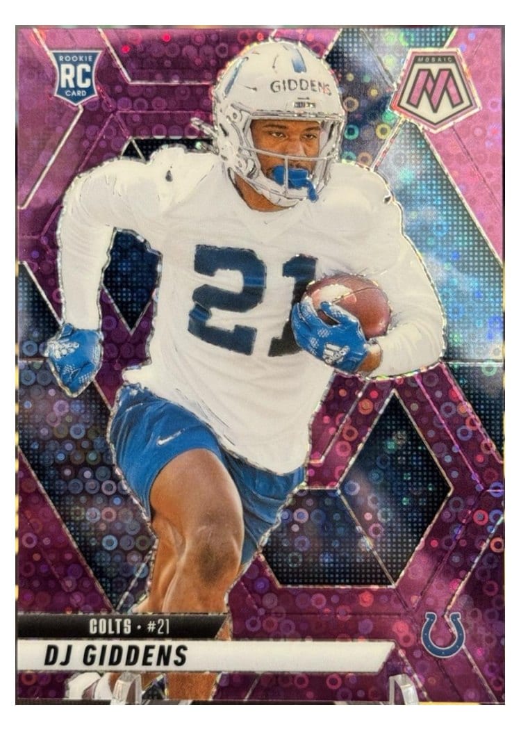 2025 Panini Mosaic Base Set DJ Giddens No Huddle Purple #350 card
