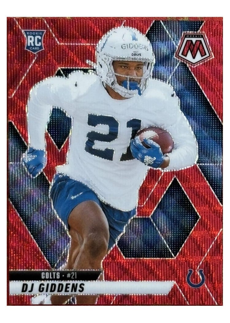 2025 Panini Mosaic Base Set DJ Giddens Red Wave #350 card