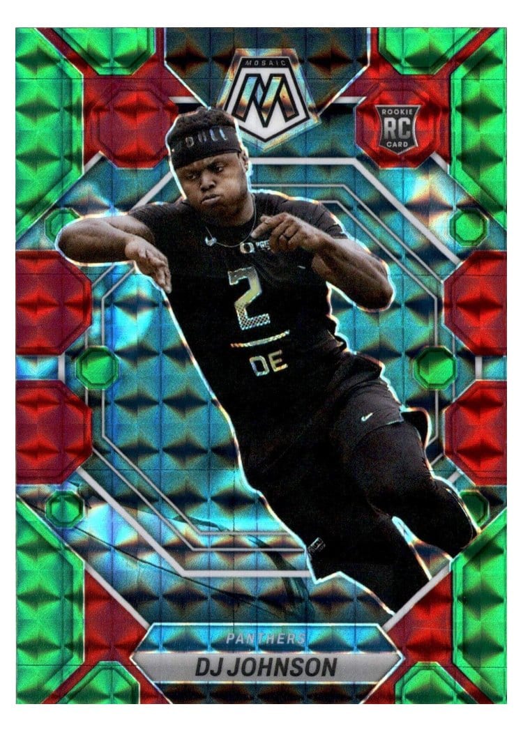 2023 Panini Mosaic Base Set DJ Johnson Choice Red Green #314 card