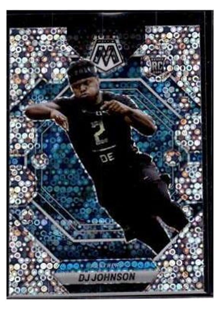 2023 Panini Mosaic Base Set DJ Johnson No Huddle Silver #314 card