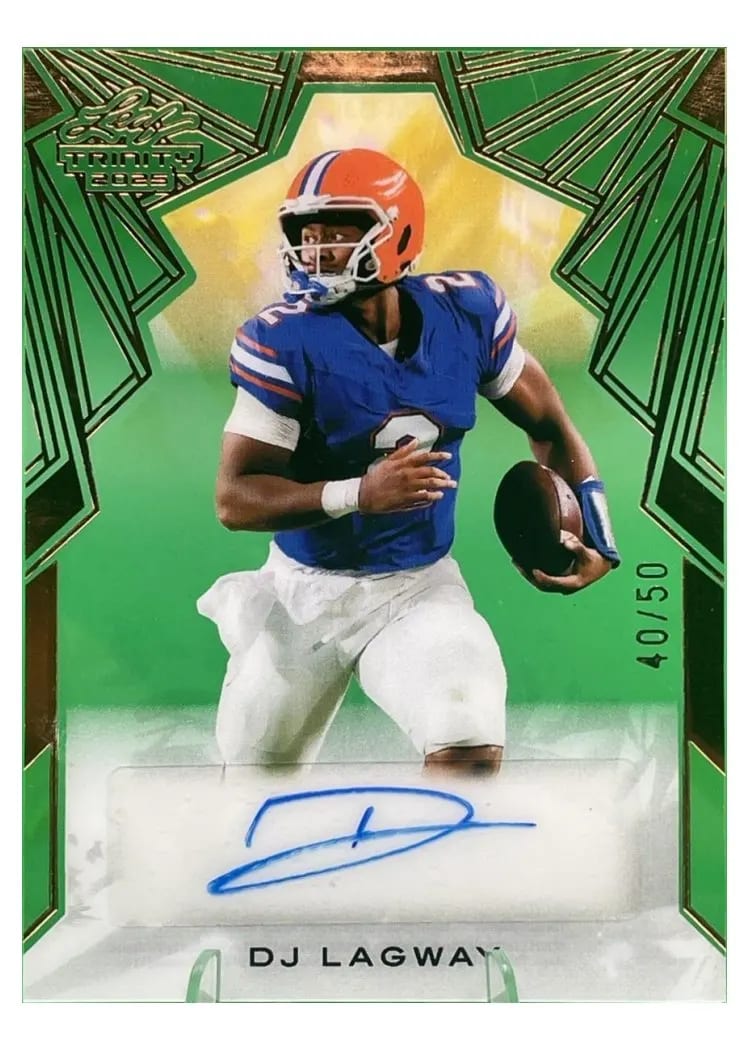 2025 Leaf Trinity Clear Autograph DJ Lagway #CA-DJL card