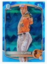 2025 Bowman Chrome Sapphire Edition Prospects DJ Layton #BCP-252