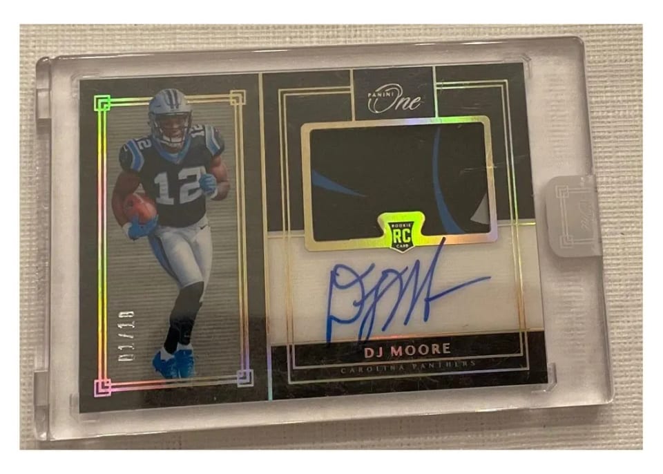 2018 Panini One DJ Moore #7 card