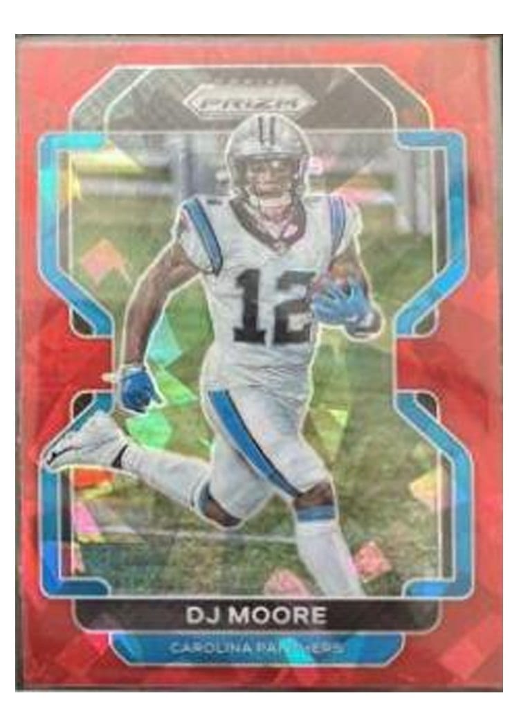 2021 Panini Prizm Base Set DJ Moore Red Ice Prizm #311 card
