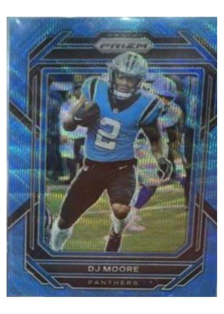 2022 Panini Prizm Base Set DJ Moore Blue Wave #41 card