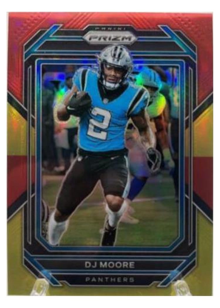 2022 Panini Prizm Base Set DJ Moore Red Yellow #41 card