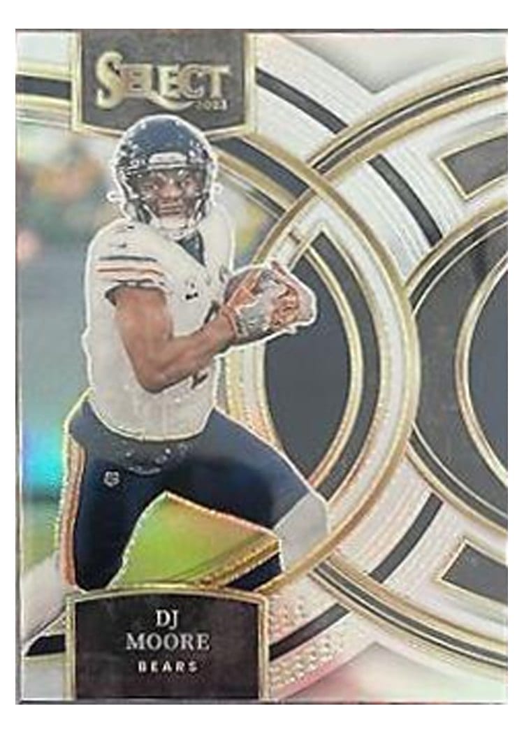 2023 Panini Select Base Set DJ Moore Silver Prizm #159 card