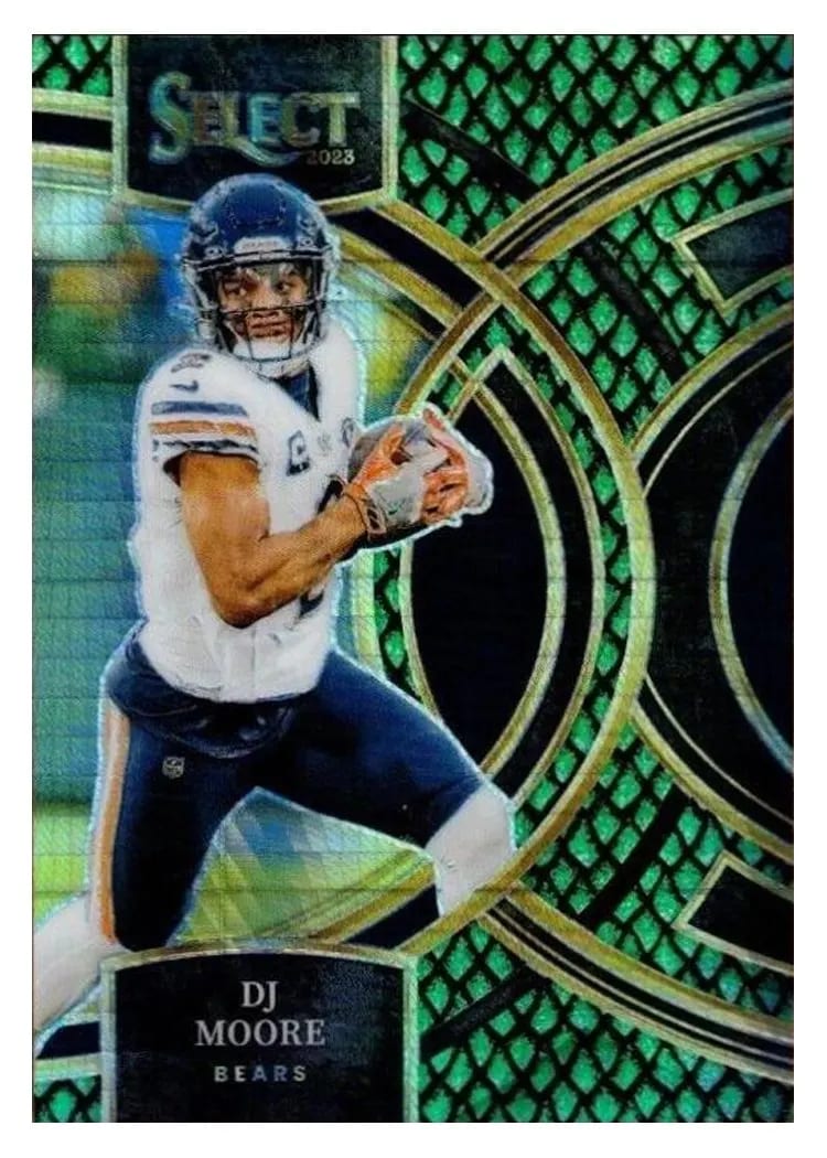 2023 Panini Select Base Set DJ Moore Dragon Scale Prizm #159 card