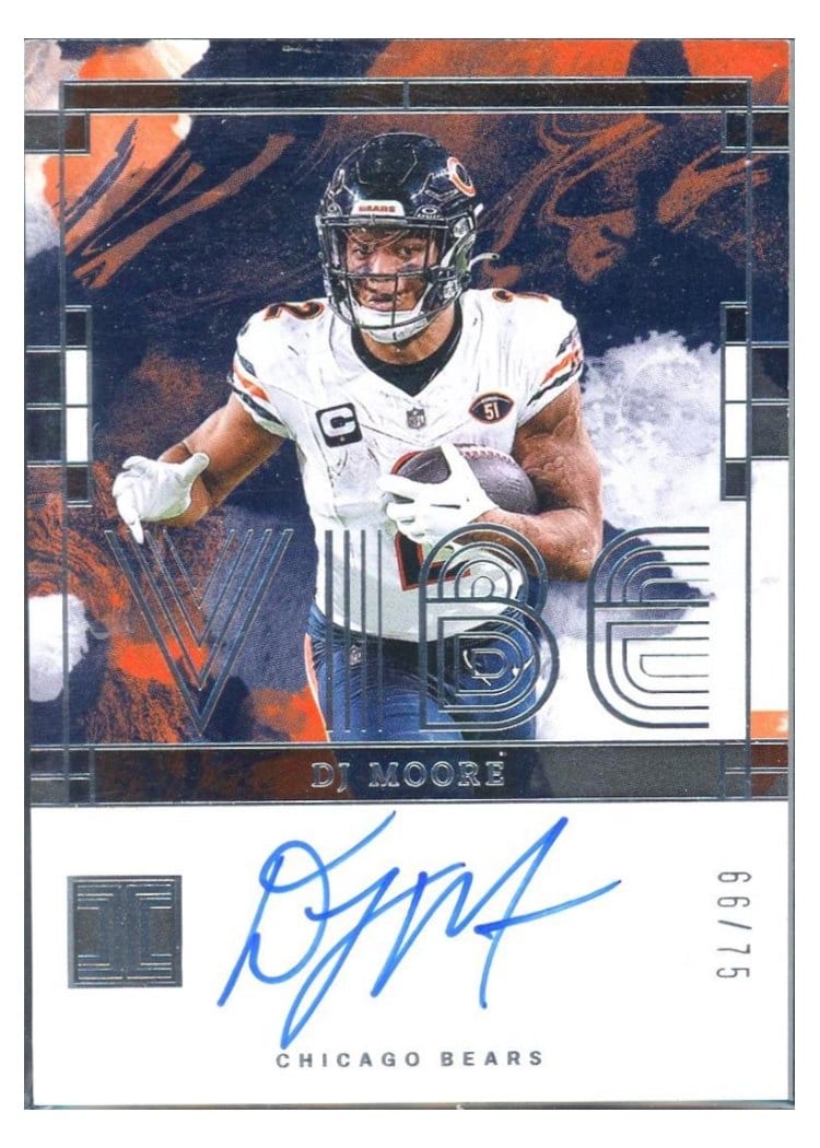 2024 Panini Impeccable Vibes Signatures DJ Moore #8 card