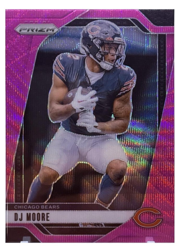 2024 Panini Prizm Base Set DJ Moore Pink Wave #48 card
