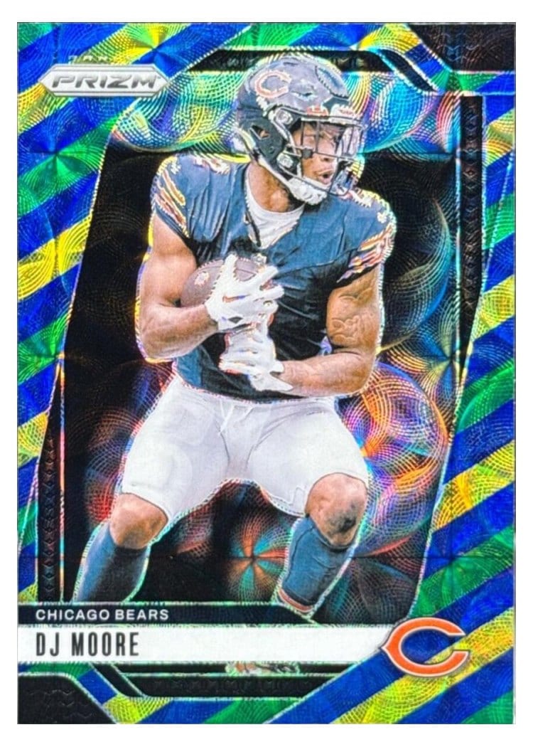 2024 Panini Prizm Base Set DJ Moore Choice Nebula #48 card